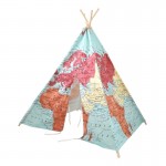 Cort mare Harta Lumii Play Tepee Multicolor Sunny